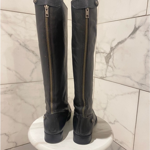 FRYE Melissa Button Back Zip Black Leather Boots Women’s Size 7 - Picture 3 of 17